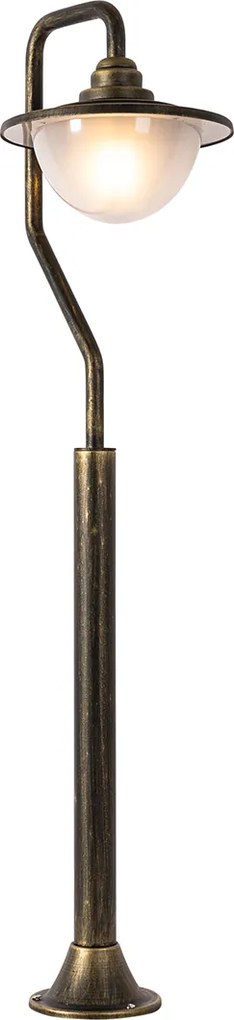 Klasyczna latarnia zewnętrzna antyczne złoto 100 cm IP44 - Bruges