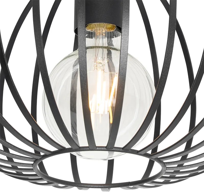 Inteligentna lampa sufitowa czarna 30 cm z Wifi G95 - Johanna