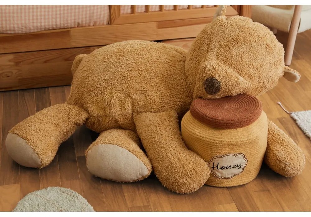 Brązowy dziecięcy worek do siedzenia Sleepy Bear – Lorena Canals