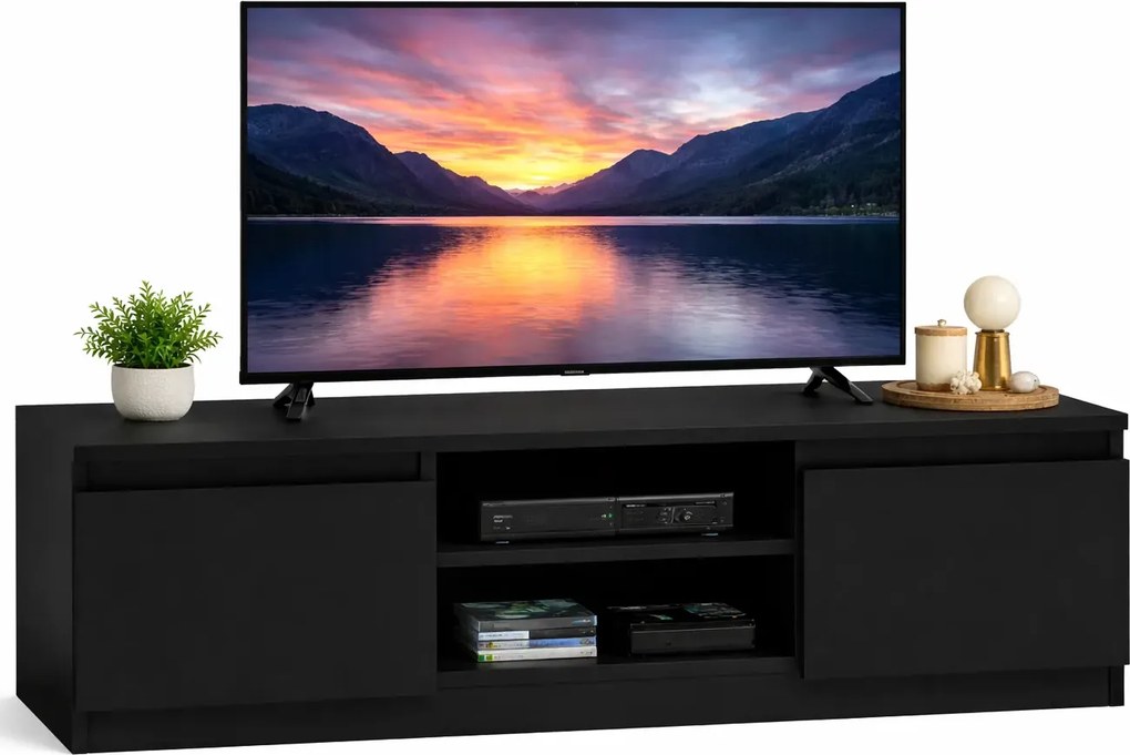 Czarna komoda pod telewizor 120 cm D2-K45