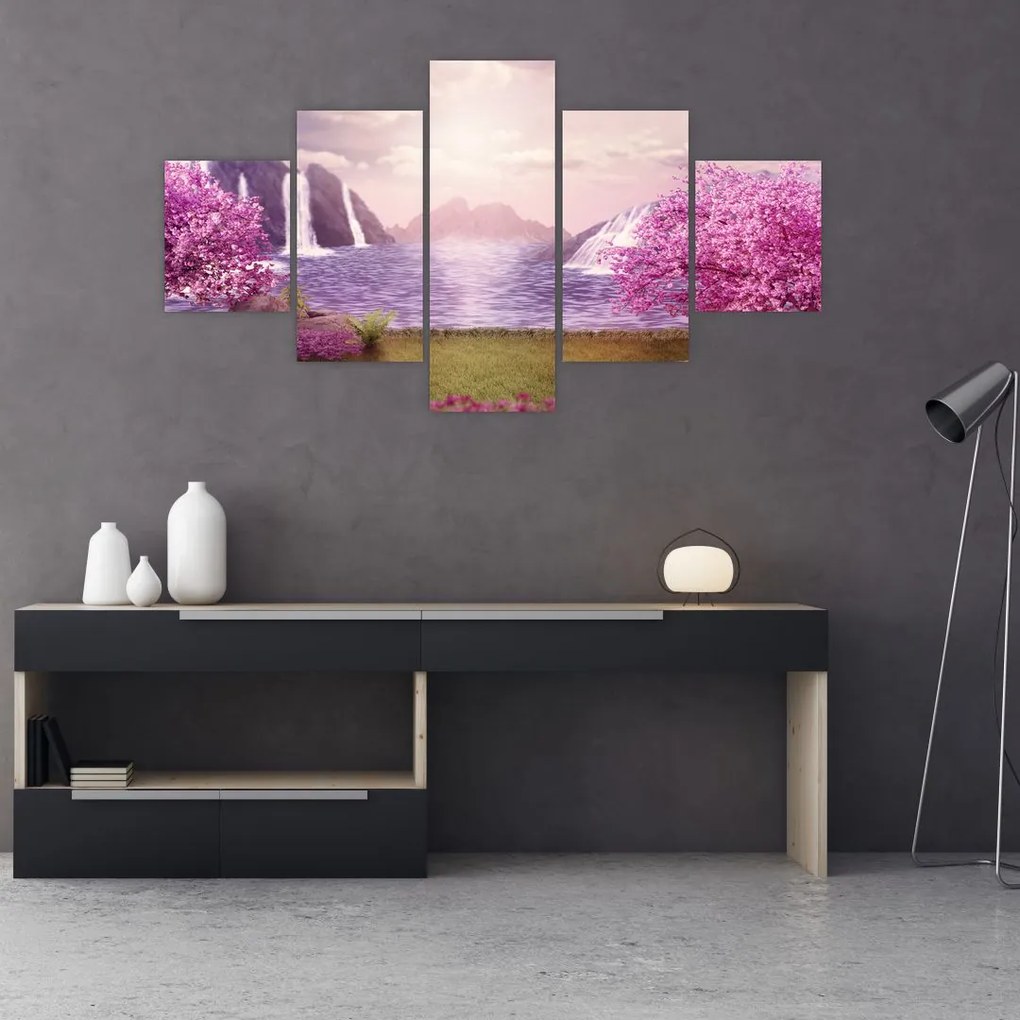 Obraz jeziora (125x70 cm)