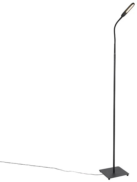 Lampa stojąca czarna z wbudowanym LED 5-stopniowym ściemniaczem w Kelvinach - Botot Nowoczesny Oswietlenie wewnetrzne