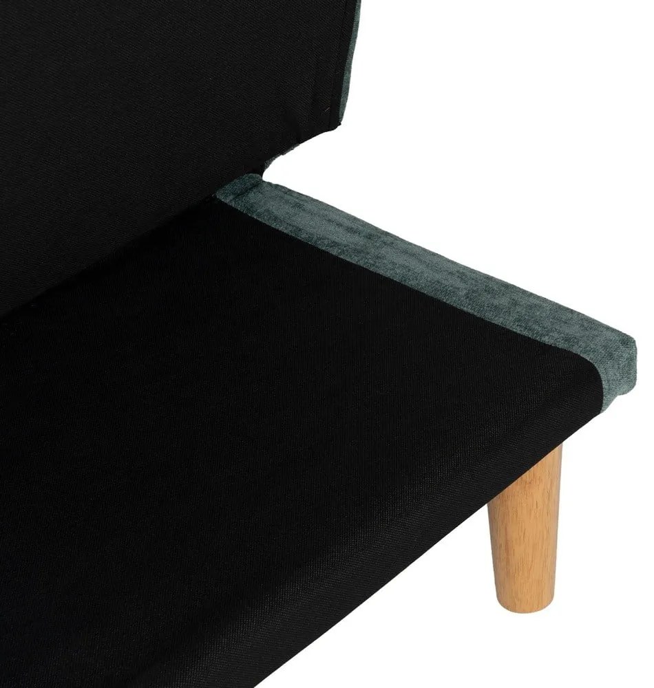 Turkusowa rozkładana sofa z tkaniny szenilowej 178 cm – Ixia