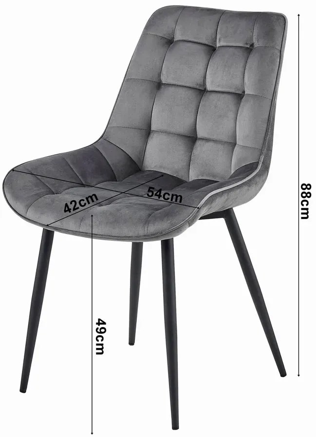 Ciemnozielone pikowane krzesło z czarnymi nogami A3-T18