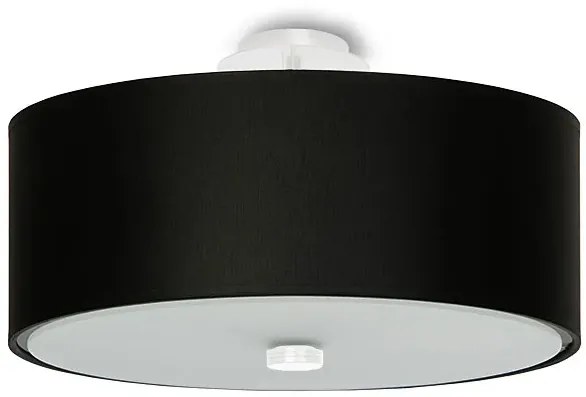 Czarny okrągły plafon z abażurem 30 cm - EX661 G9-R65