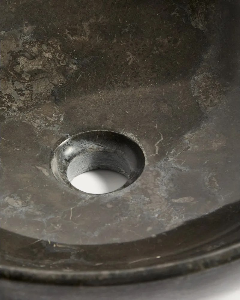 Szara kamienna okrągła umywalka ø 40 cm Darnen – Kave Home