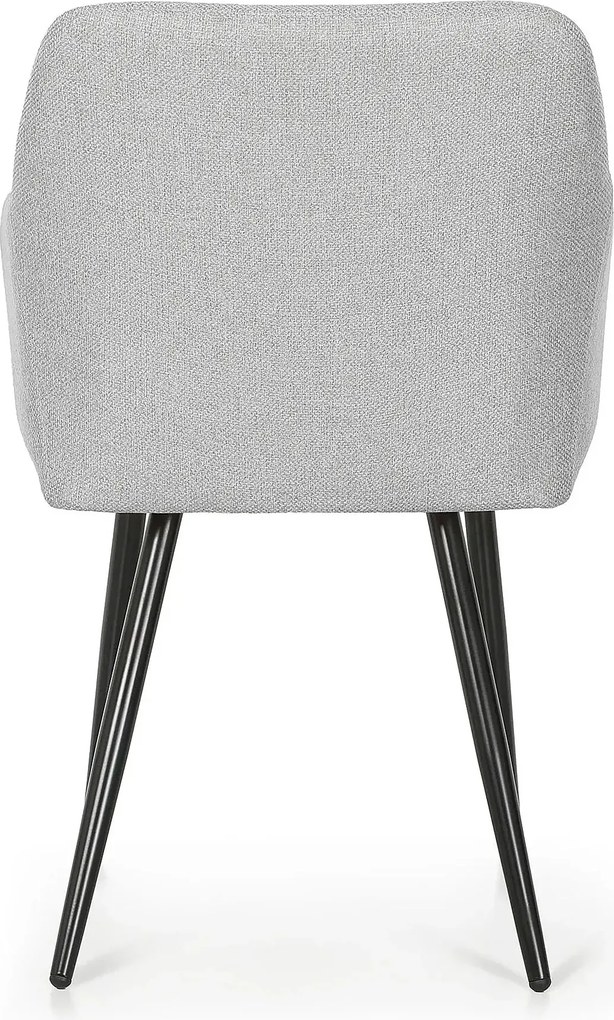 Zestaw 2 szarych krzeseł pikowanych K3-W75