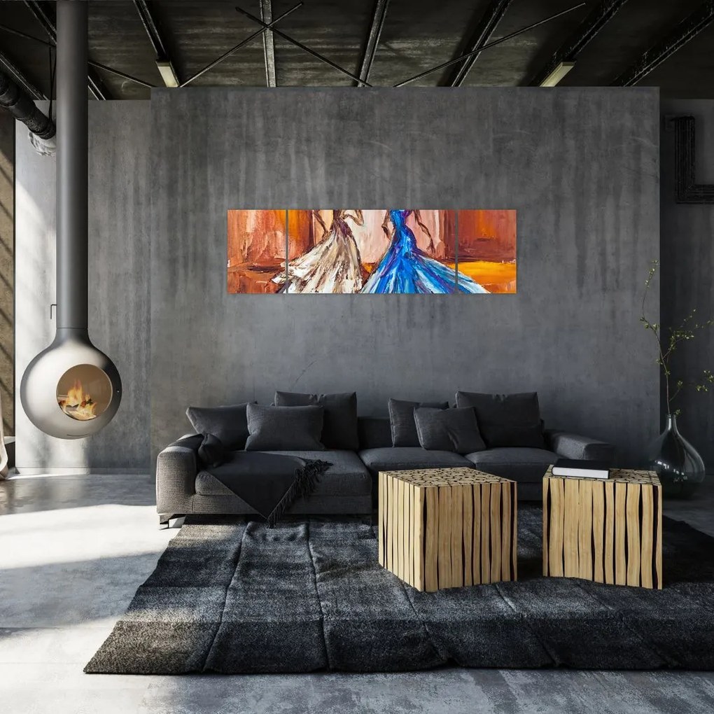 Obraz - tancerz, obraz olejny (170x50 cm)