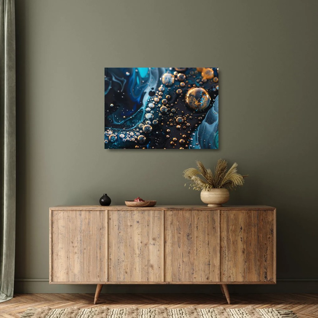 Obraz na szkle - Krople atramentu (70x50 cm)