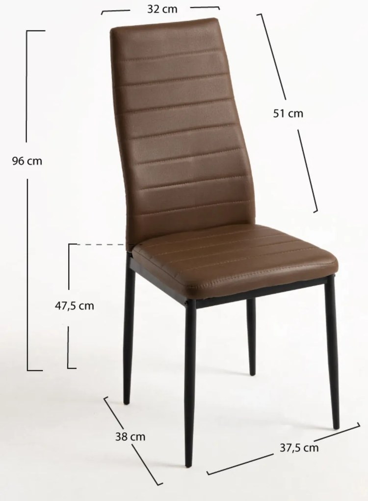 Pakiet 4 krzese Lauter ze sztucznej skóry