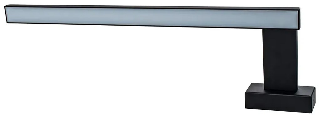 Czarny kinkiet nad lustro prawostronny - N016-Faggi 45x12x4 cm