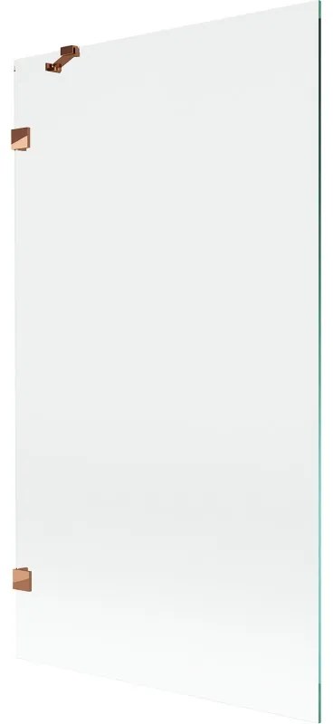 Mexen Lunar parawan nawannowy 1-skrzydłowy 100 x 150 cm, transparent, różowe złoto - 897-100-000-60-00