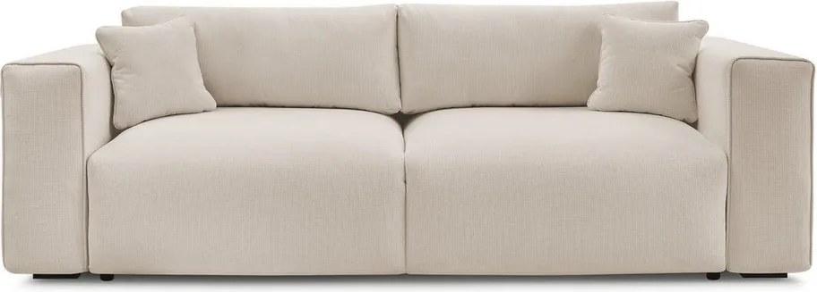 Beżowa rozkładana sofa ze schowkiem 265 cm Ezechiel – Bobochic Paris