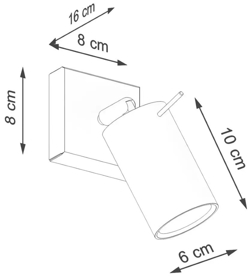 Kinkiet w kolorze srebra Sollux Etna