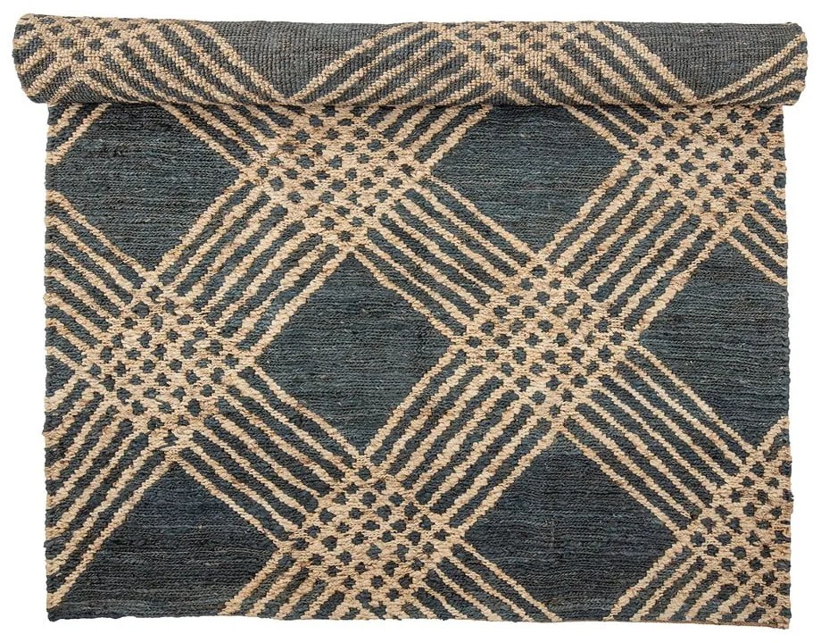 Antracytowy dywan z juty 150x245 cm Cat – Bloomingville