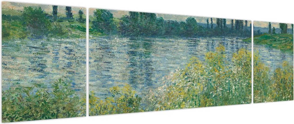 Obraz - Claude Monet, Banks of the Seine, reprodukcje (170x50 cm)