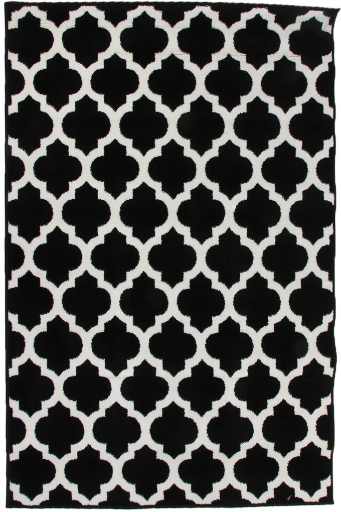 Dywan Koloreo Dirham czarno biały - marokański 160x230 Prostokąt