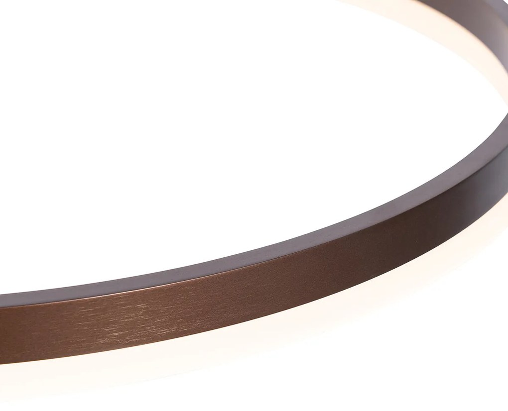 Lampa wisząca ciemnobrązowa 60 cm w tym LED 3-stopniowy ściemniacz - Anello Nowoczesny Oswietlenie wewnetrzne