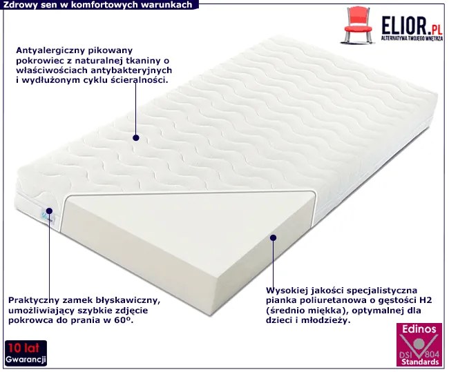 Materac dla dzieci i młodzieży S3-F48