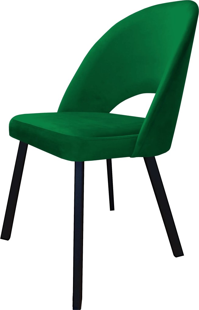 Krzesło Polo tkanina Welur noga metalowa : Kolor nogi - Czarna profil, Kolor tkaniny - VELVET - MG25, Typ siedziska - Siedzisko obrotowe 360°