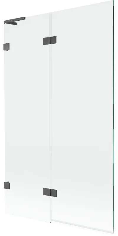 Mexen Lunar L parawan nawannowy 2-skrzydłowy lewy 110 x 150 cm, transparent, gun gray szczotkowany - 897L-110-100-66-00-L