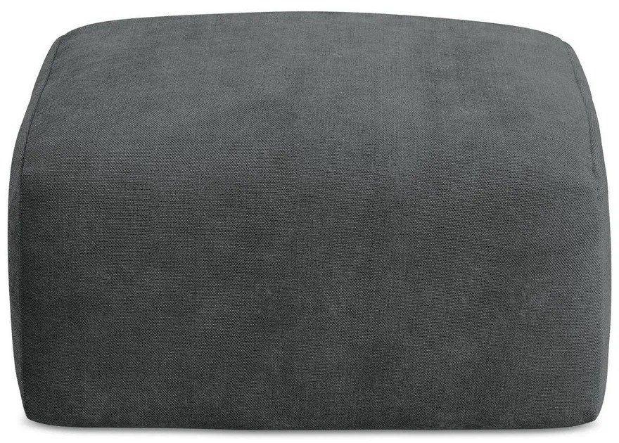 Ciemnoszary podnóżek z tkaniny szenilowej Leila – Makamii