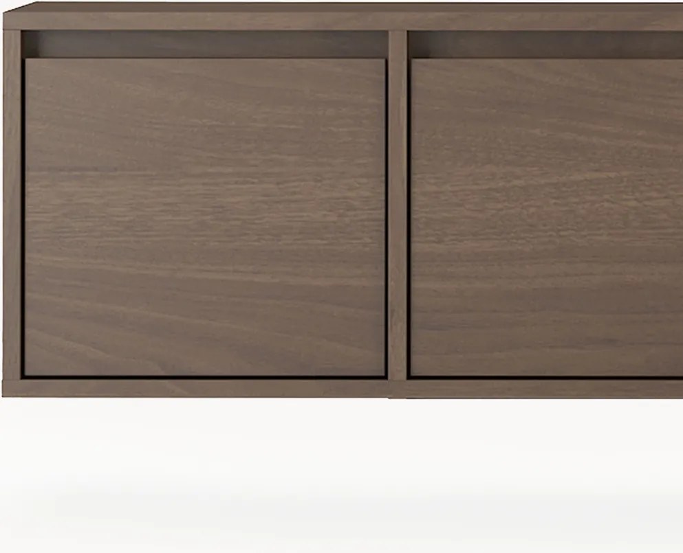 Szafka RTV czterodrzwiowa Zolia 180 cm wisząca - orzech elegant