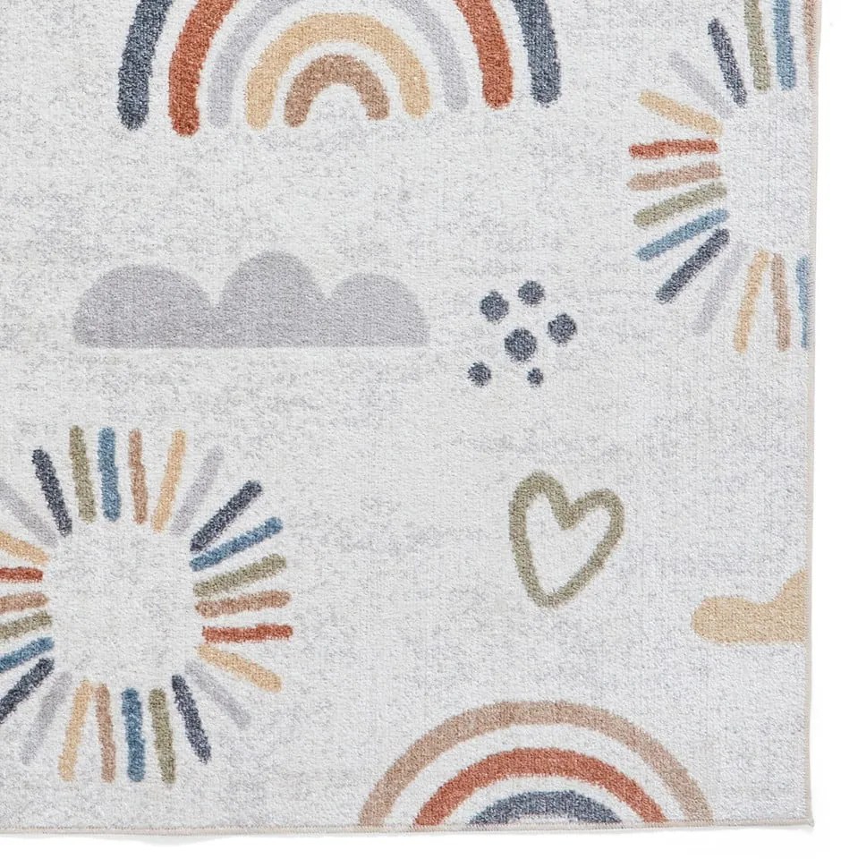 Kremowy dywan dziecięcy 80x150 cm Vida Kids Rainbow – Think Rugs