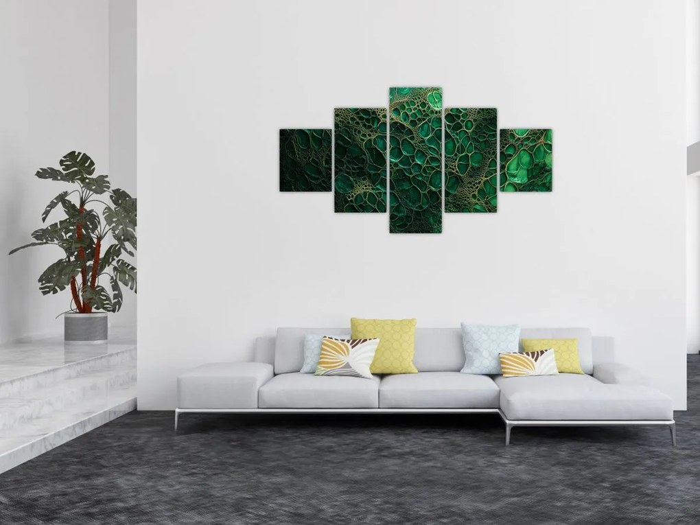 Obraz - Zielony mikroskopowy obraz (125x70 cm)