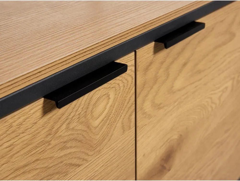 Regał w dekorze dębu w naturalnym kolorze 90x190x40 cm Cesura – Unique Furniture