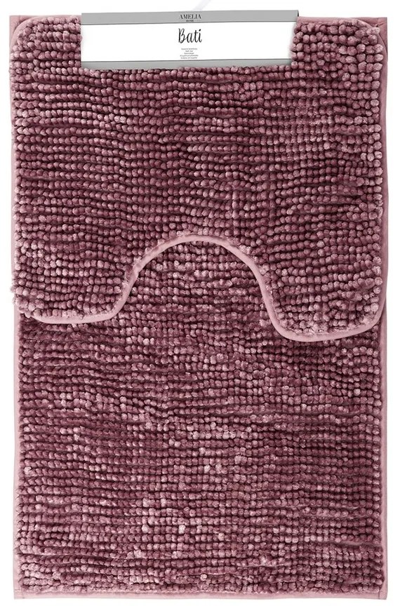 Restilo Komplet dywaników łazienkowych Bati bordowy, 2 szt. 50 x 80 cm, 40 x 50 cm