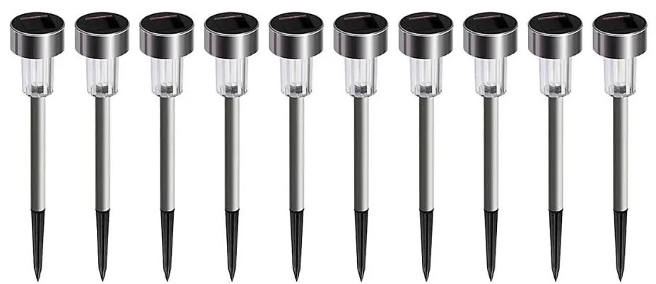 ZESTAW 10x LED Lampa solarna LED/0,06W/1,2V 6000K IP44 40 mAh