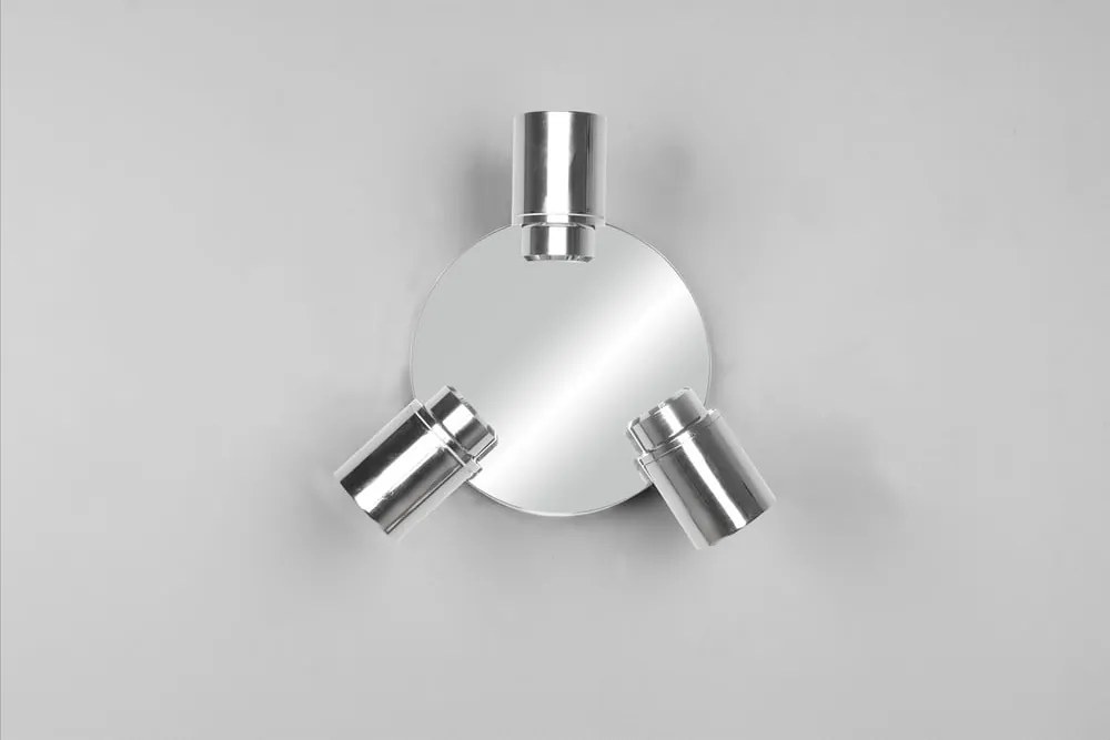 Metalowa lampa punktowa w kolorze błyszczącego srebra Angelo – Trio