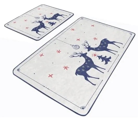 Kremowe dywaniki łazienkowe zestaw 2 szt. 60x100 cm – Mila Home