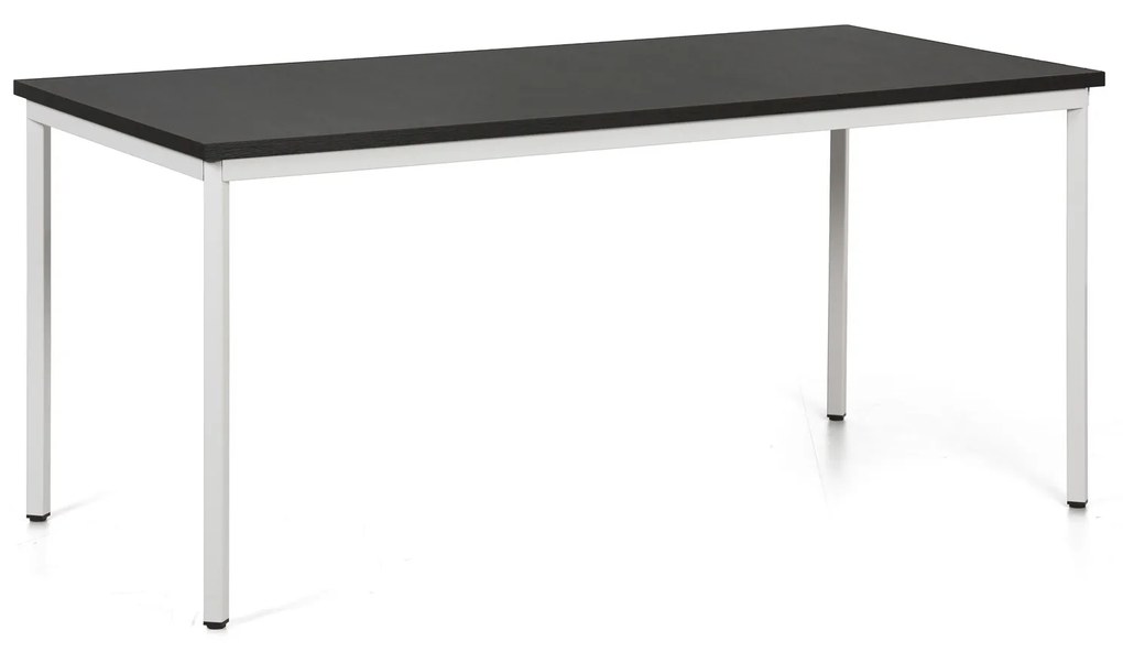 Stół do jadalni TRIVIA, szara konstrukcja, 1600 x 800 mm, wenge