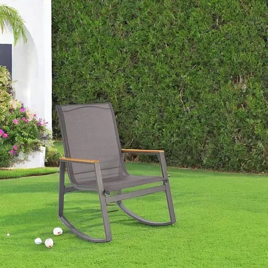 Krzesło popielate ogrodowe N9-G63