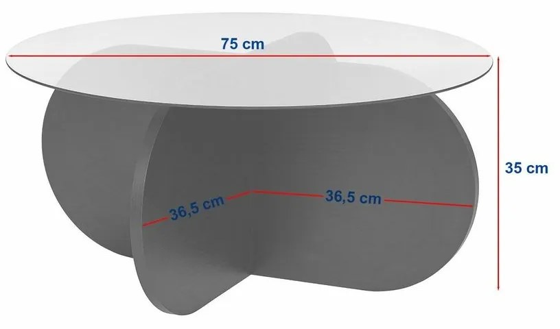 Stolik konferencyjny Aeris Sapphire Oak z ciemnym szkłem