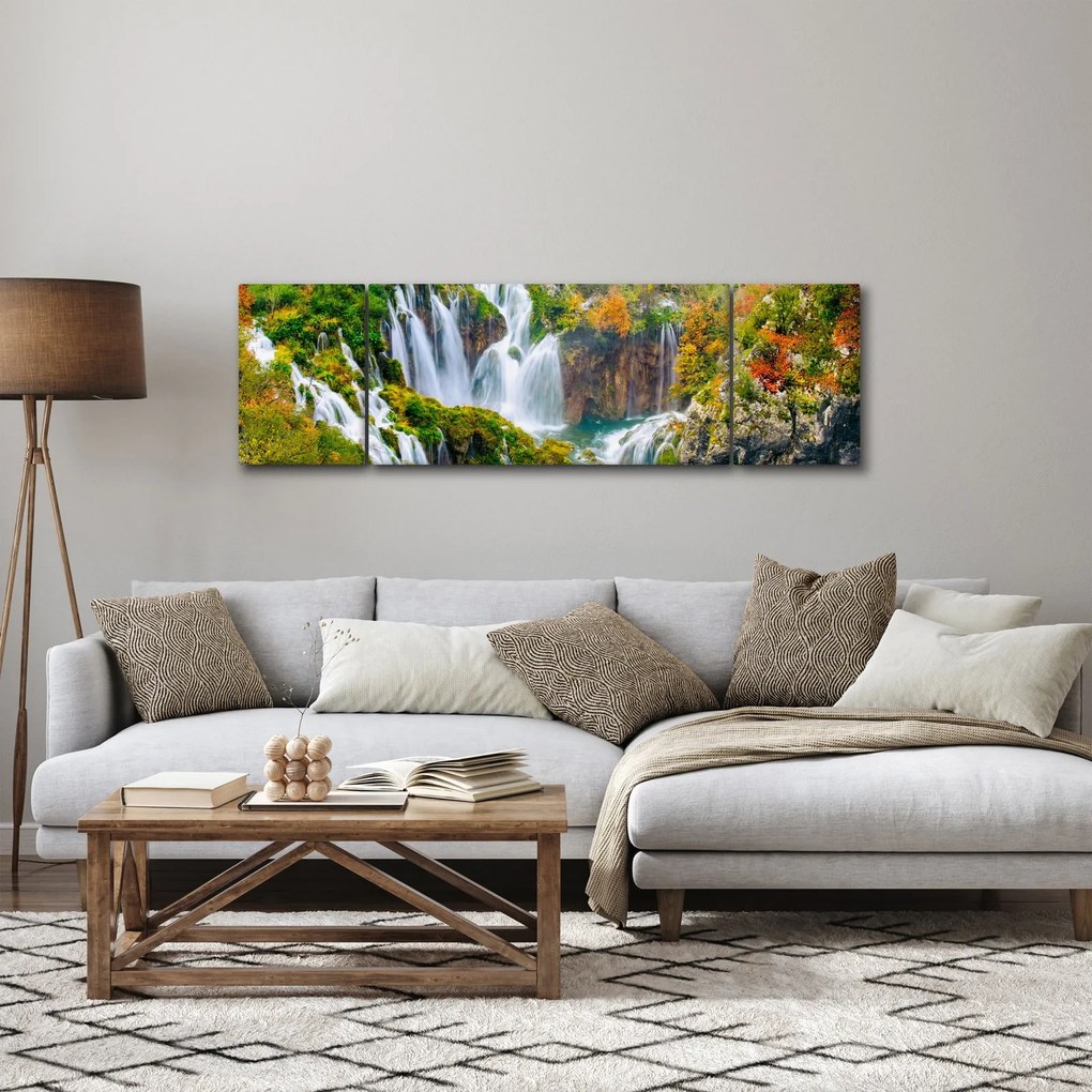 Obraz - Park Narodowy Jezior Plitwickich (170x50 cm)