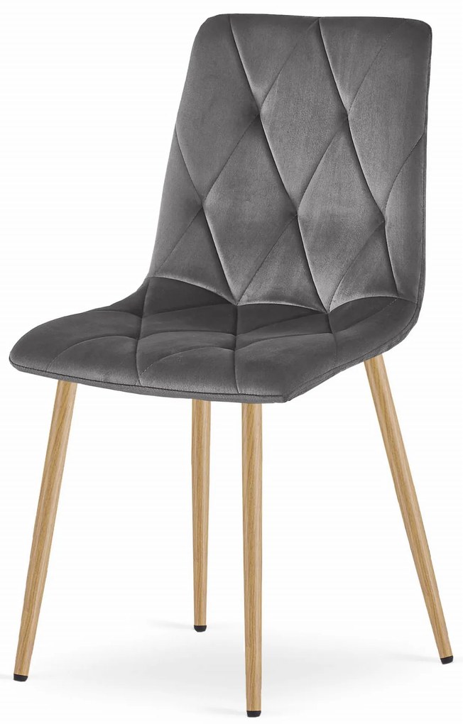 Zestaw stół NP 120x80 Dąb Sonoma + 4 krzesła LIBRA szare