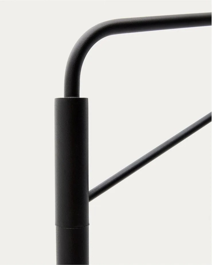 Biało-czarna lampa stojąca ze szklanym kloszem (wysokość 164 cm) Eilo – Kave Home