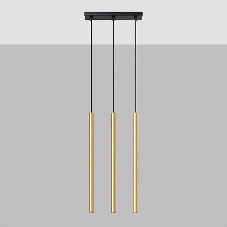 Lampa Wisząca PASTELO 3L złoty połysk