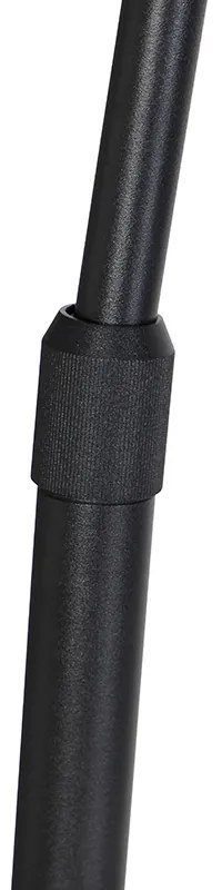 Luk Nowoczesna lampa łukowa czarna z białym regulowanym bez klosza - XXL Nowoczesny Oswietlenie wewnetrzne