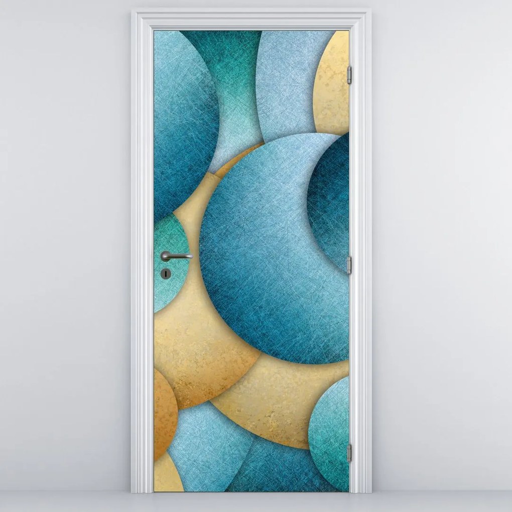 Fototapeta na drzwi - Abstrakcja, koła (95x205cm)