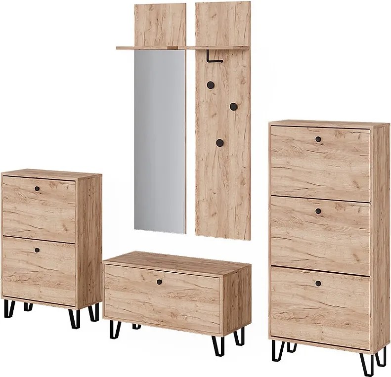 Zestaw szaf złoty dąb energetyczny 36x21.6x135 siri