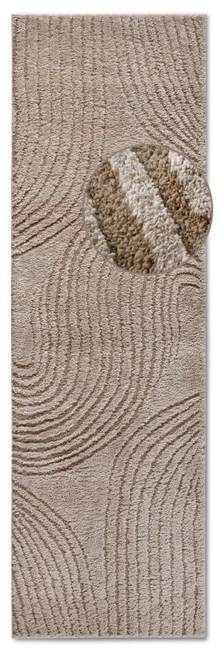 Beżowy chodnik 80x240 cm Pigment Beige – Elle Decoration