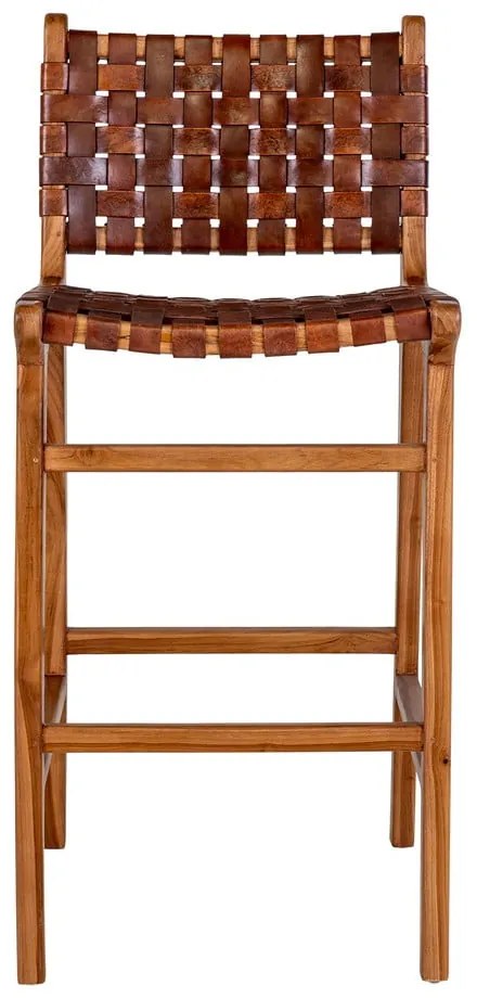 Brązowy hoker z drewna tekowego 101 cm Perugia – House Nordic