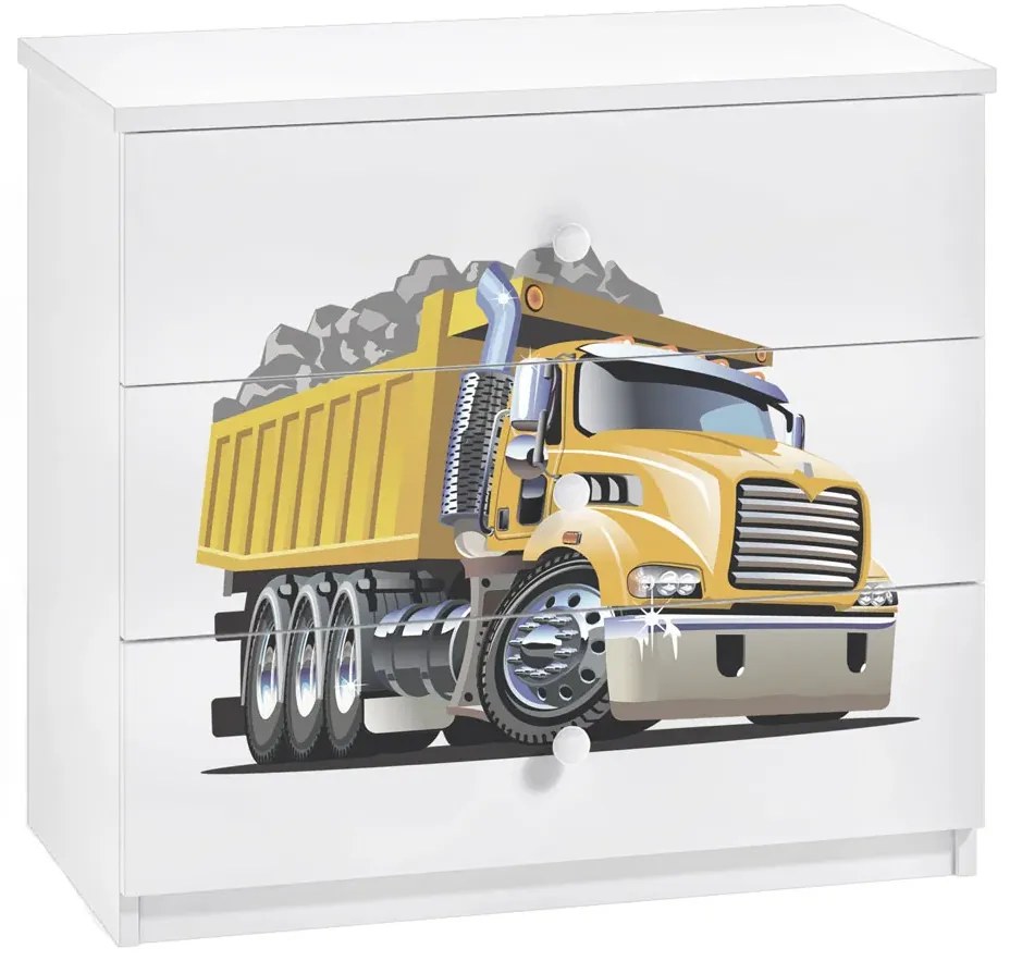 Dziecięca komoda z motywem ciężarówki L8-H05