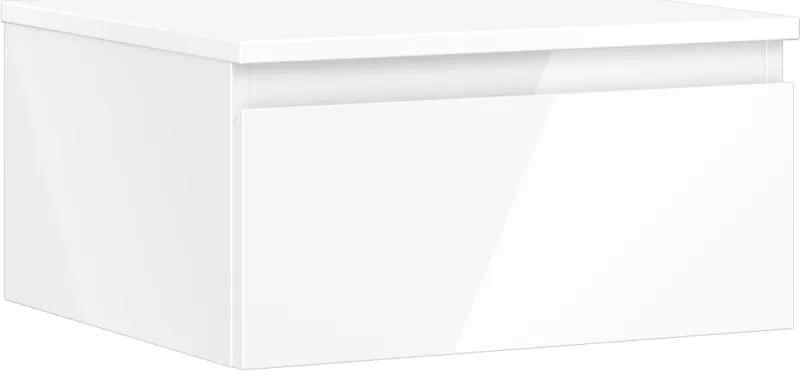 Mexen Orio szafka łazienkowa podumywalkowa 50 cm z blatem, 1 szuflada, biała połysk - 91A10-05023-1-BFC00