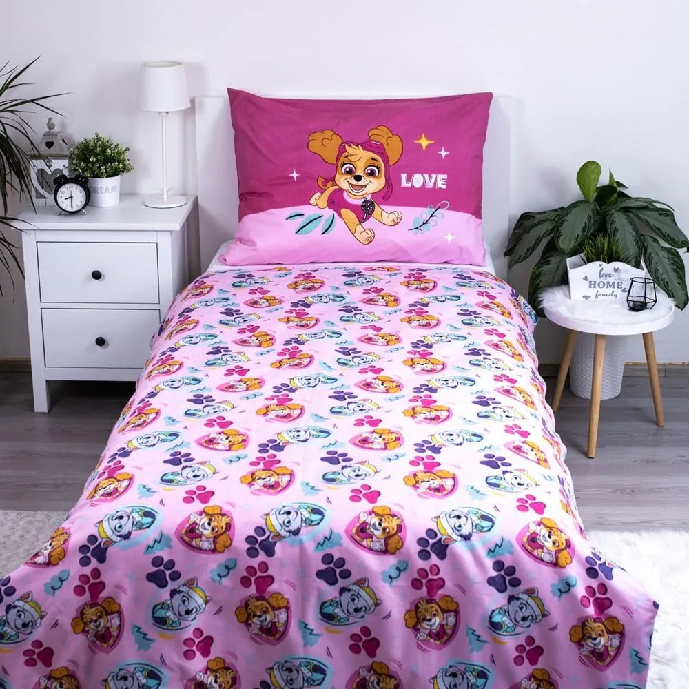 Dziecięca pościel jednoosobowa z mikrowłókna 140x200 cm Paw Patrol – Jerry Fabrics