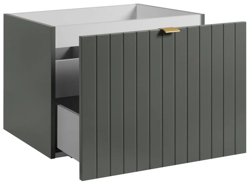 Szafka pod umywalkę HARMO 60 cm szaro-zielony półmat KROFAM